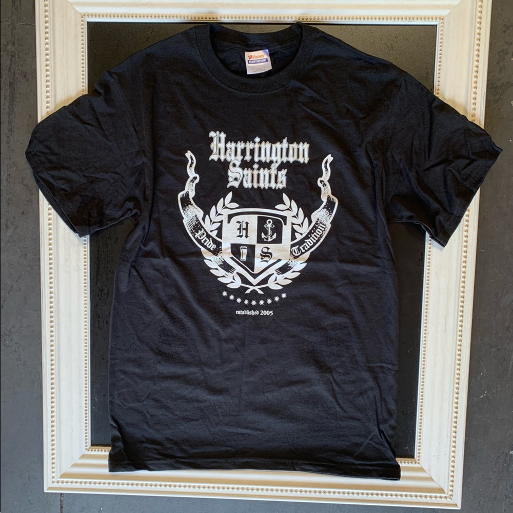 Black 2005 Harrington Saints Vintage T-shirt Fred Perry Traditional skinhead